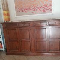 credenza in arte povera  noce massello 