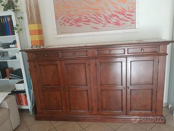 credenza in arte povera  noce massello 