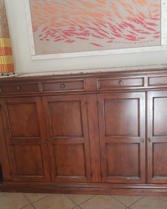 credenza in arte povera  noce massello 