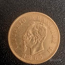 Moneta oro VITTORIO EMANUELE II