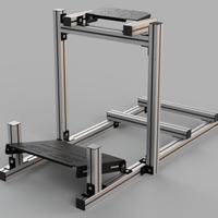 Postazione guida simracing profilato 45x45