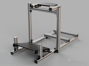 Postazione guida simracing profilato 45x45