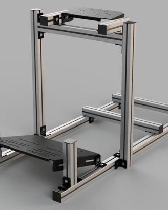 Postazione guida simracing profilato 45x45