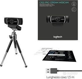 Logitech C922 Pro Stream webcam 1920 x 1080 USB