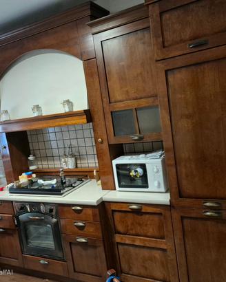 Cucina in noce artigianale ebanista Chicche 