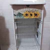 Carrello da cucina portafrutta e con portapane