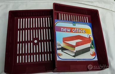 2 vaschette organizer da tavolo casa o ufficio 