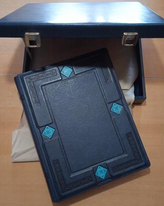 Album fotografie matrimonio con valigetta blu