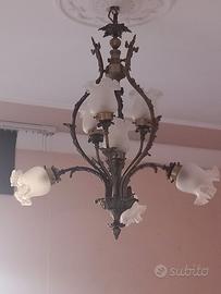 lampadario in ferro battuto 