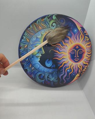 Tamburo Sciamanico Sole e Luna 25cm Shamanic Drum