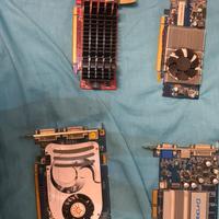Lotto 4 schede video PCIe vintage funzionanti