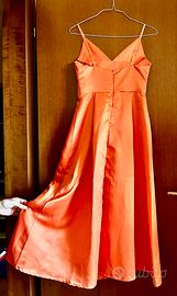 Abito lungo da festa senza maniche con spalline