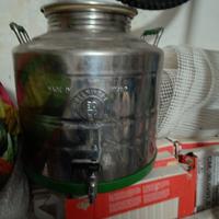 contenitore olio in acciaio con rubinetto da 30 lt
