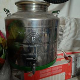 contenitore olio in acciaio con rubinetto da 30 lt