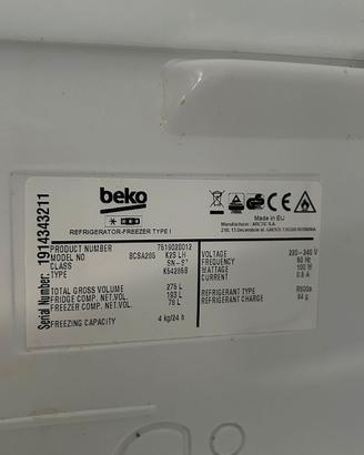 Frigorifero incasso beko