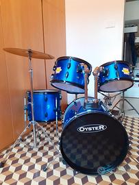 Oyster J1049 BATTERIA Junior 5 pezzi metallic blu