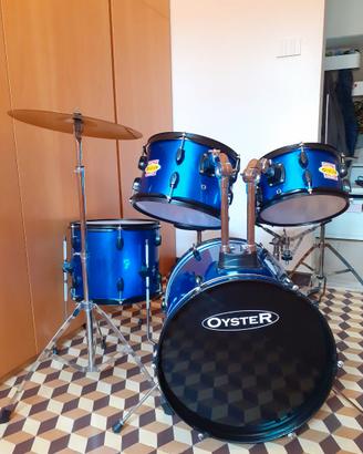 Oyster J1049 BATTERIA Junior 5 pezzi metallic blu