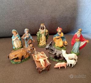 Statuine  personaggi vari presepe Natale e animali