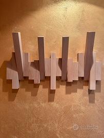 Appendiabiti per pareti in legno di faggio, 50 cm
