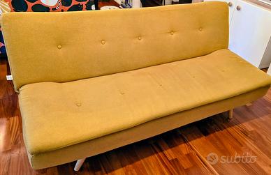 Dakota Divanetto clic clac a 3 posti giallo
