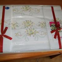 Lenzuolo matrimoniale con federe ricamato Robert