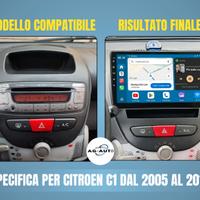 Citroen c1 KIT COMPLETO Autoradio Android  2 din