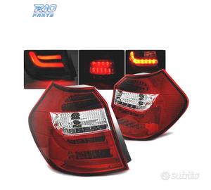 FANALI BMW E87 E81 04-07 A LED BAR ROSSI