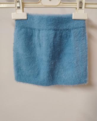 Gonna bimba 12 mesi azzurra "effetto peluche" 