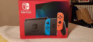 Nintendo console switxh con joy-con rosso e blu