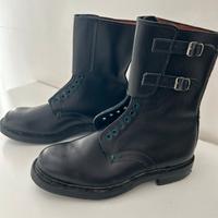 Anfibi militari originali in cuoio nero