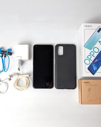 Oppo A52 blu + accessori