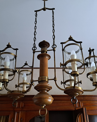 Set lampadario e lampada da studio