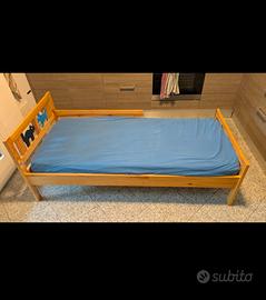 letto Ikea bimbo in legno con materasso 160 x 70
