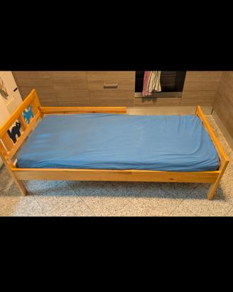 letto Ikea bimbo in legno con materasso 160 x 70