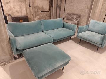 divano il velluto verde design industrial