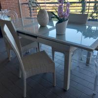 SET TAVOLO GIARDINO ALLUNGABILE ATHENA BIZZOTTO