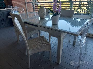 SET TAVOLO GIARDINO ALLUNGABILE ATHENA BIZZOTTO
