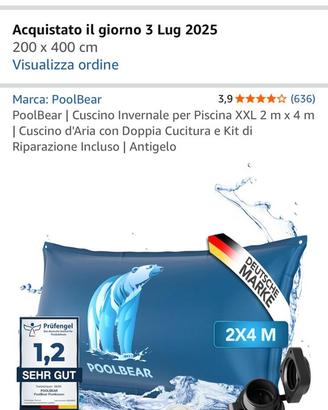 Pallone gonfiabile piscina x chiusura invernale