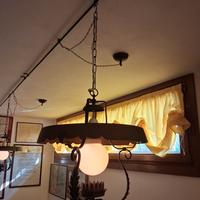 lampadario per taverna  ambienti rustici