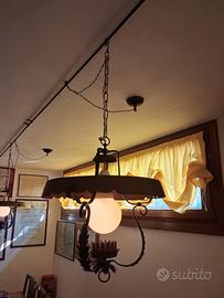 lampadario per taverna  ambienti rustici