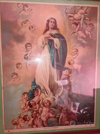 quadro antica immagine Madonna Immacolata concezio