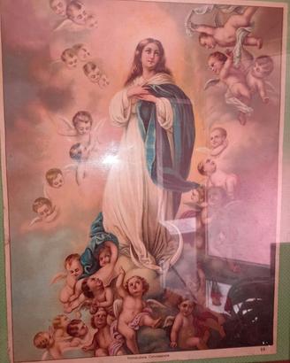 quadro antica immagine Madonna Immacolata concezio