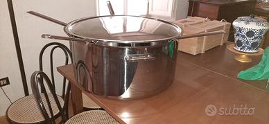 pentola acciaio con cuocipasta e teglia forno