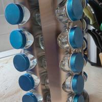 Portaspezie Girevole Acciaio 20 barattoli