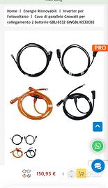 Kit cavi growat parallelo inverter batterie