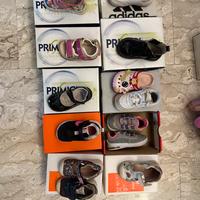 Lotto scarpe bimba da primi passi al 22