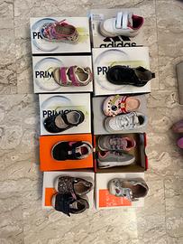 Lotto scarpe bimba da primi passi al 22