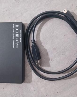 box esterno per hd/ssd da 2,5 pollici nero