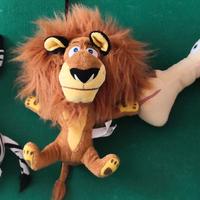 4 peluche Madagascar, Marty, Alex, Gloria e Melman