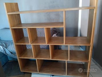 libreria artigianale legno massello.